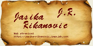 Jasika Rikanović vizit kartica